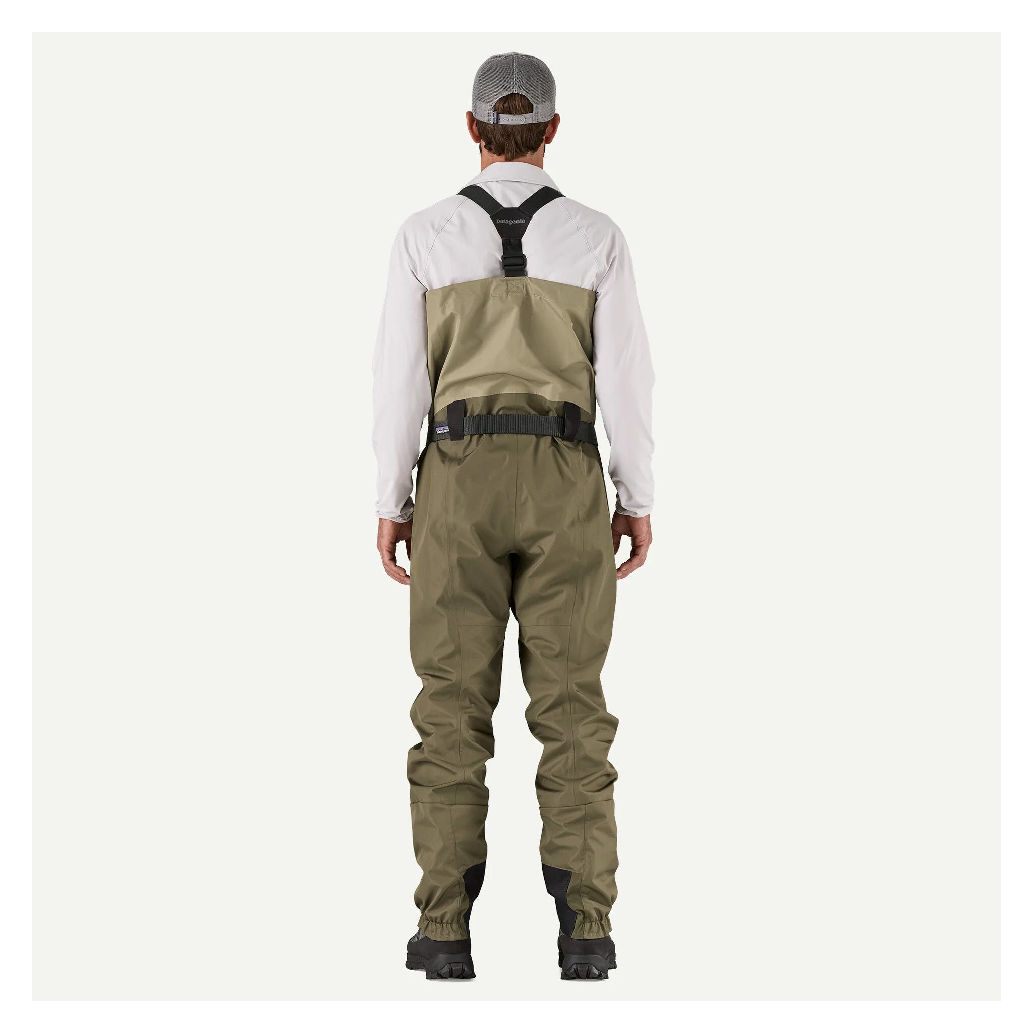 Patagonia Swiftcurrent Traverse zip-front waders – top detail