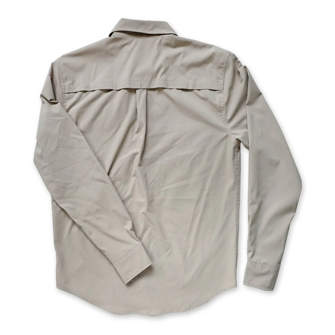 RepYourWater Wellfleet Long Sleeve Button Up shirt in Fog Gray – back view