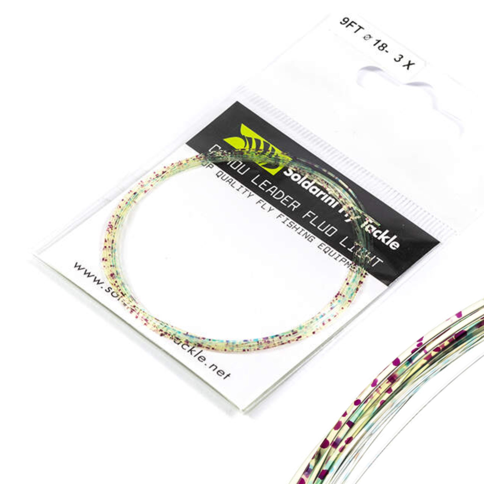 Soldarini Fluo Light Camou Tapered Leader – ujímaný camou leader, farebné camou prevedenie s fluo efektom