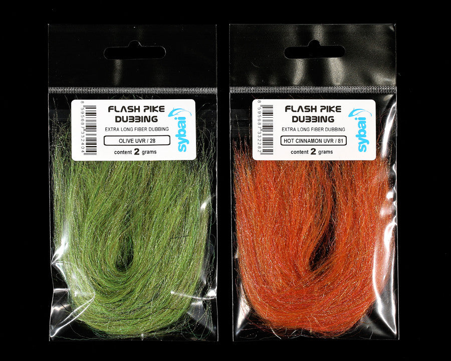 Sybai Flash Pike Dubbing packaging – extra long fiber synthetic dubbing