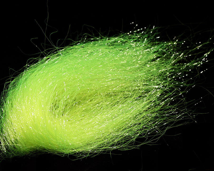 Sybai Ghost Stiffer Hair synthetic fly tying fibers in Fluo Chartreuse 21