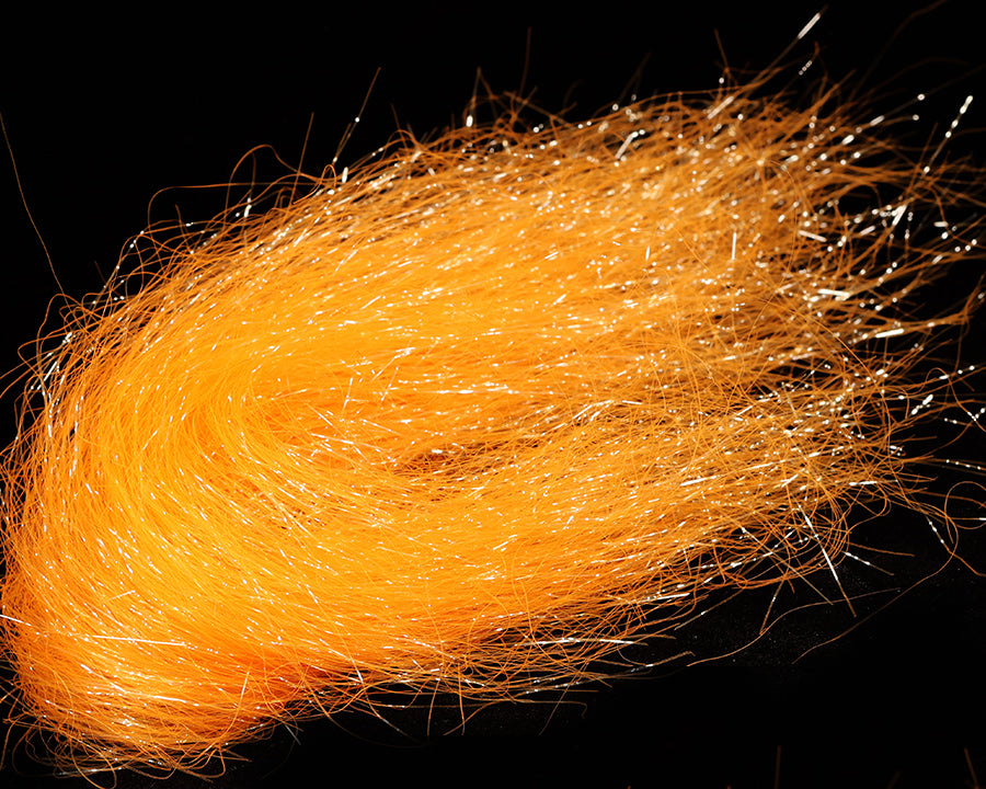 Sybai Ghost Stiffer Hair synthetic fly tying fibers in Fluo Orange 41