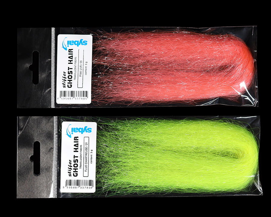 SYBAI Ghost Stiffer Hair translucent synthetic fly tying fibers in different colors