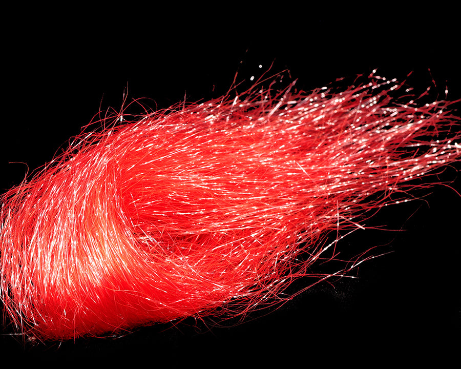 SYBAI Ghost Stiffer Hair fly tying material in Red UVR 46