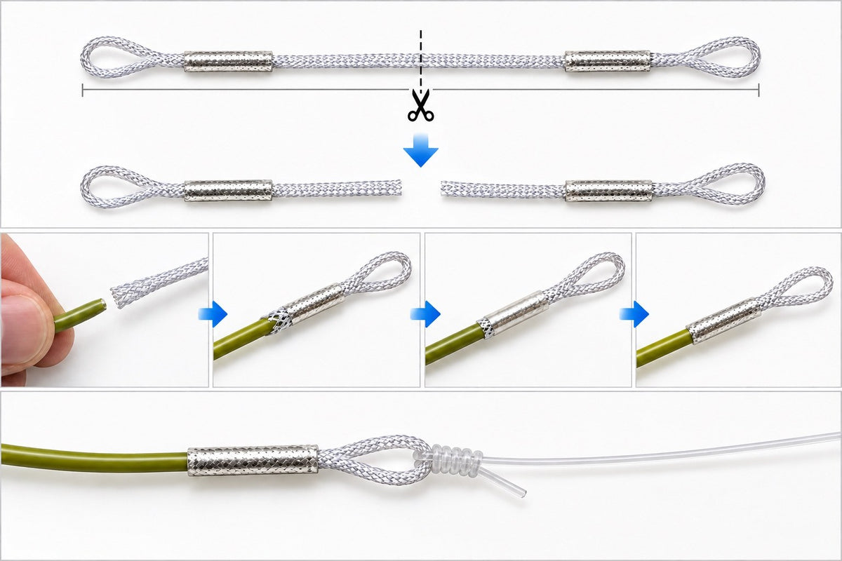 How to install Sybai Loop Connector Medium on a fly line