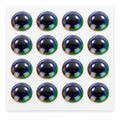 SYBAI Ultra 3D Epoxy Eyes Mystic 7 mm, illustrative close-up of 16 individual round adhesive eyes