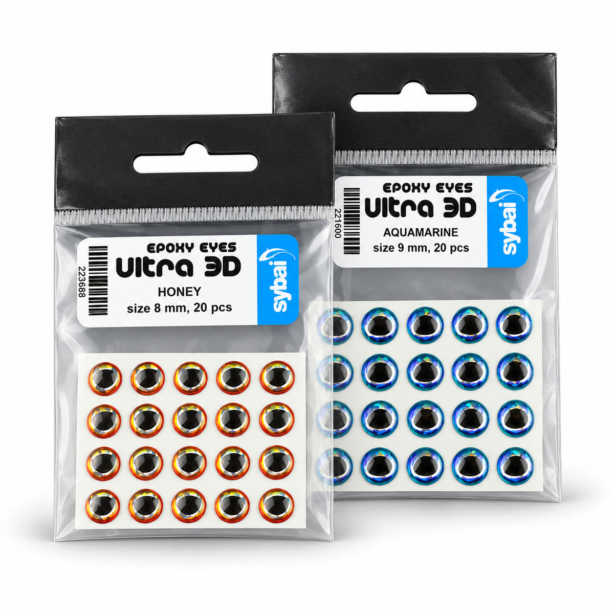 SYBAI Ultra 3D product packaging example in Honey and Aquamarine, other colors of the same product line