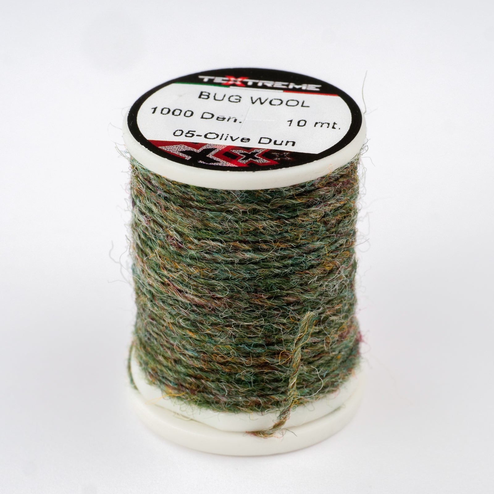 Textreme Bug Wool – farba 05 Olive, vlnená niť na viazanie mušiek