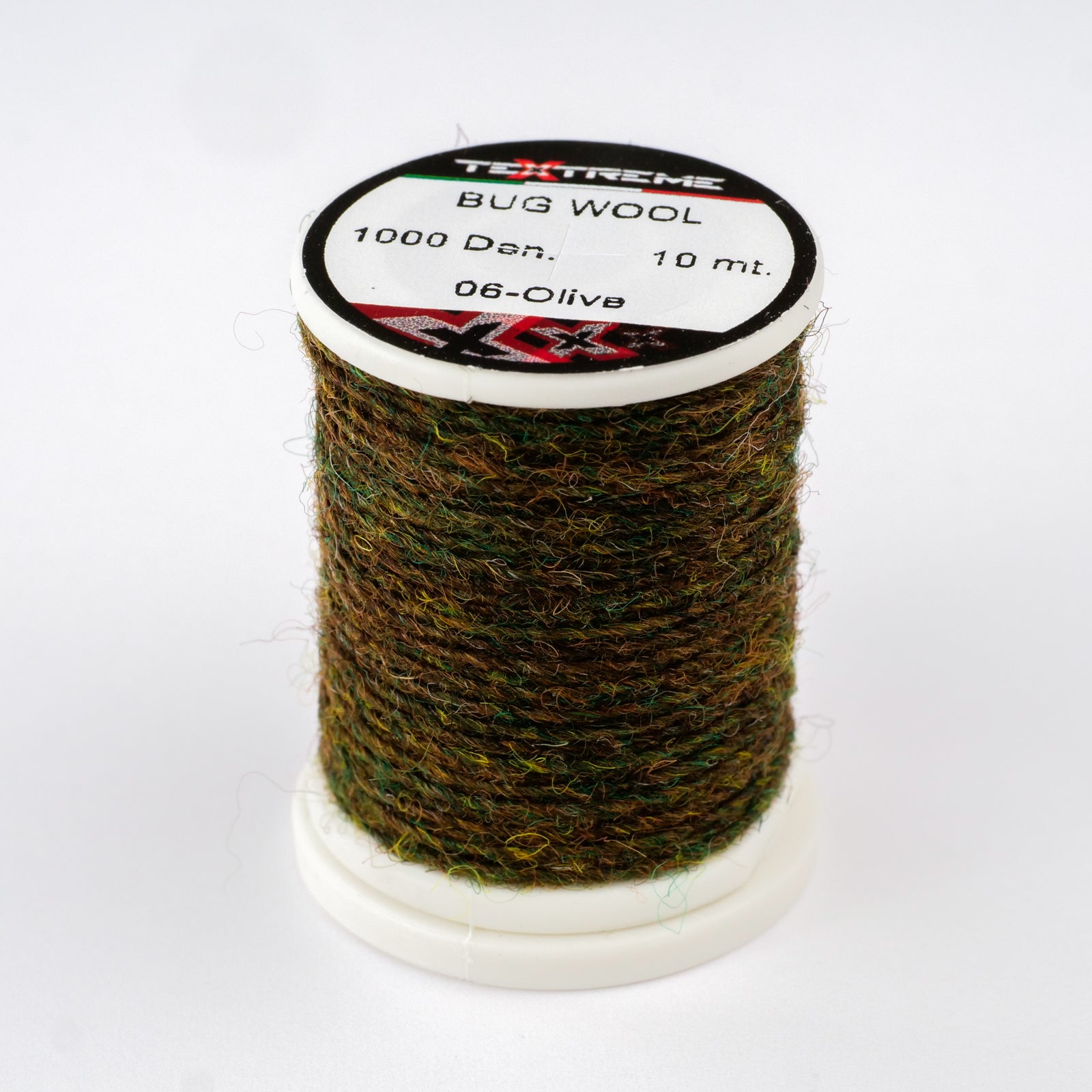 Textreme Bug Wool – farba 06 Olive, vlnená niť na viazanie mušiek