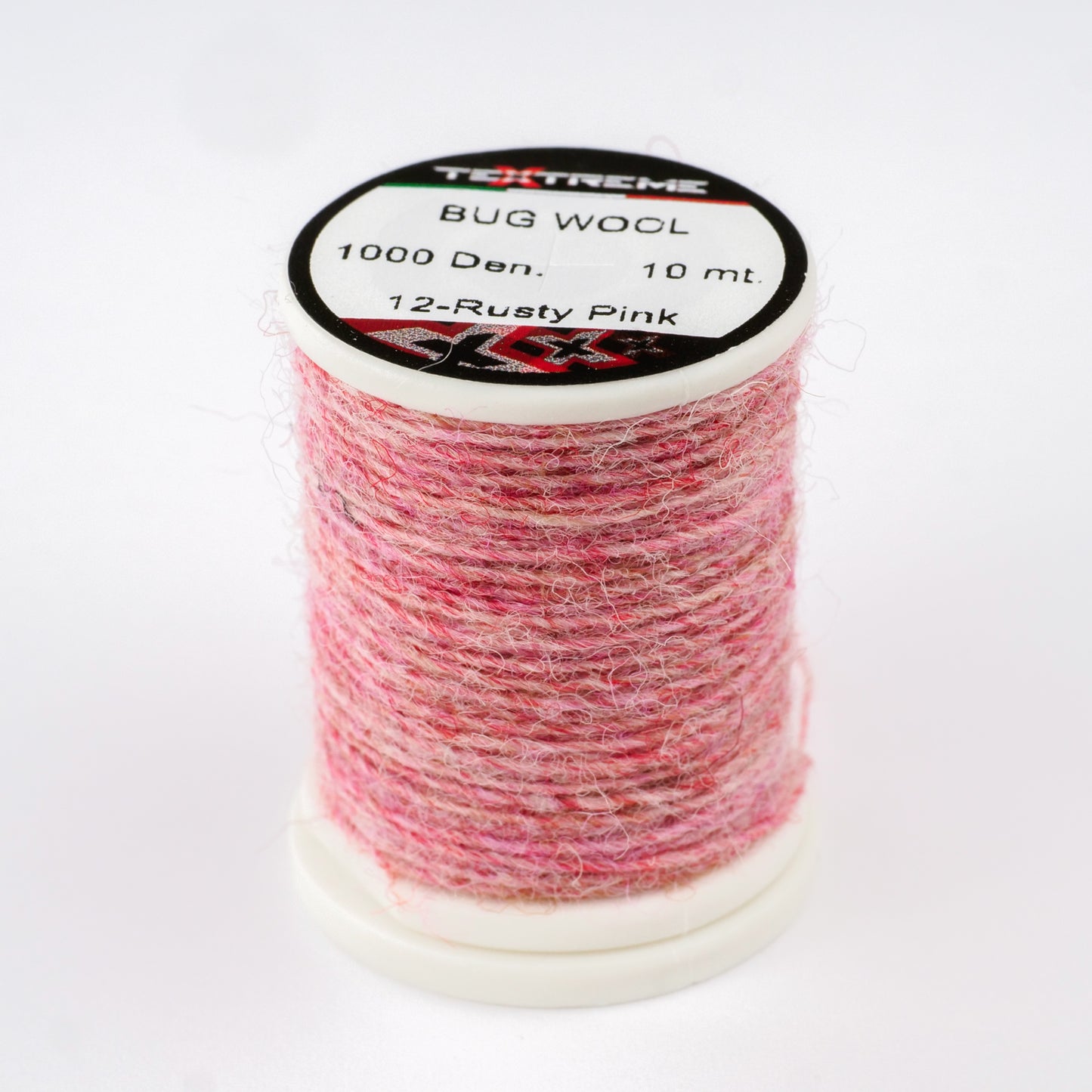 Textreme Bug Wool – farba 12 Rusty Pink, vlnená niť na viazanie mušiek