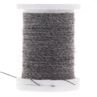 Textreme Pure Wool – farba 02 Gray, tenká vlnená niť na viazanie mušiek