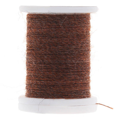 Textreme Pure Wool – farba 12 Brown, tenká vlnená niť na viazanie mušiek