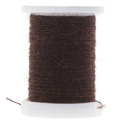 Textreme Pure Wool – farba 13 Dark Brown, tenká vlnená niť na viazanie mušiek