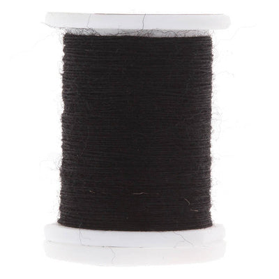 Textreme Pure Wool – farba 18 Black, tenká vlnená niť na viazanie mušiek