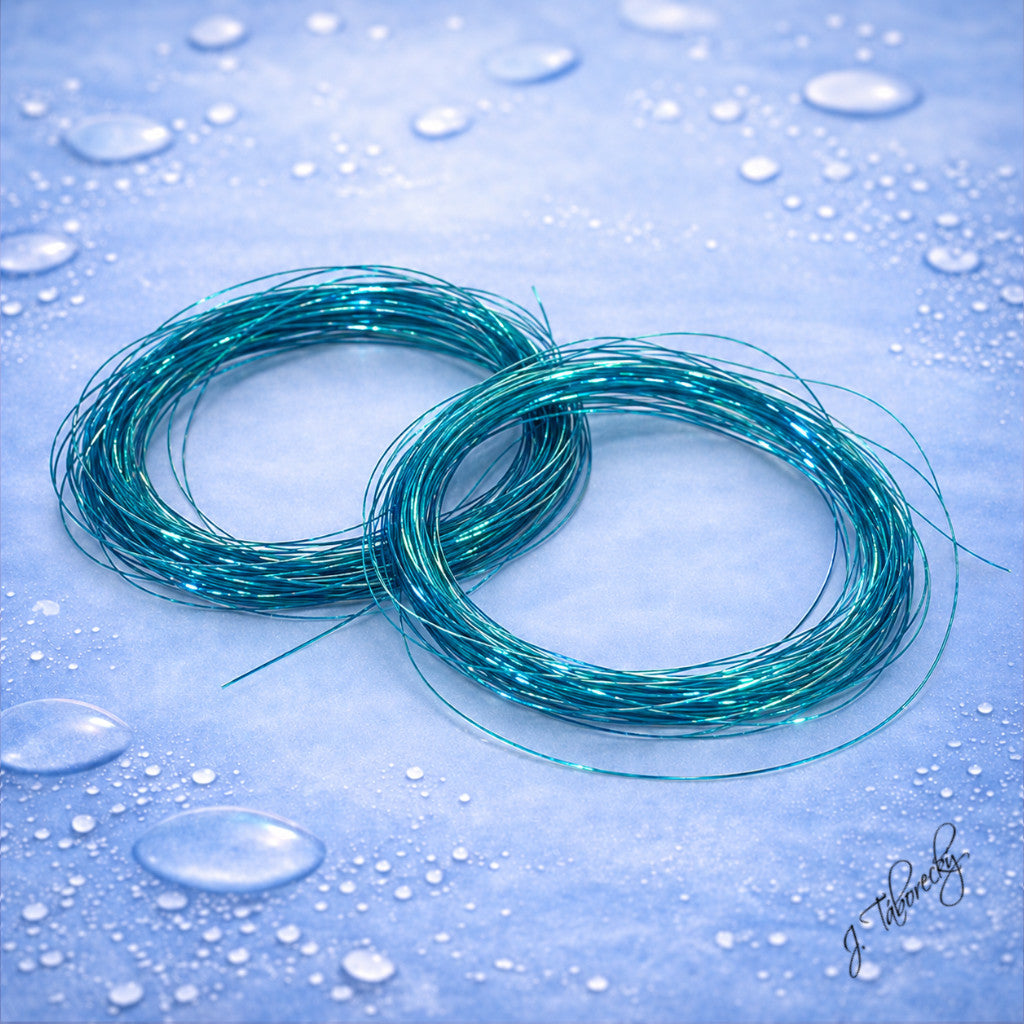 Thymallus Ice Body Quill – Green Blue synthetic quill with rich pearl ice effect