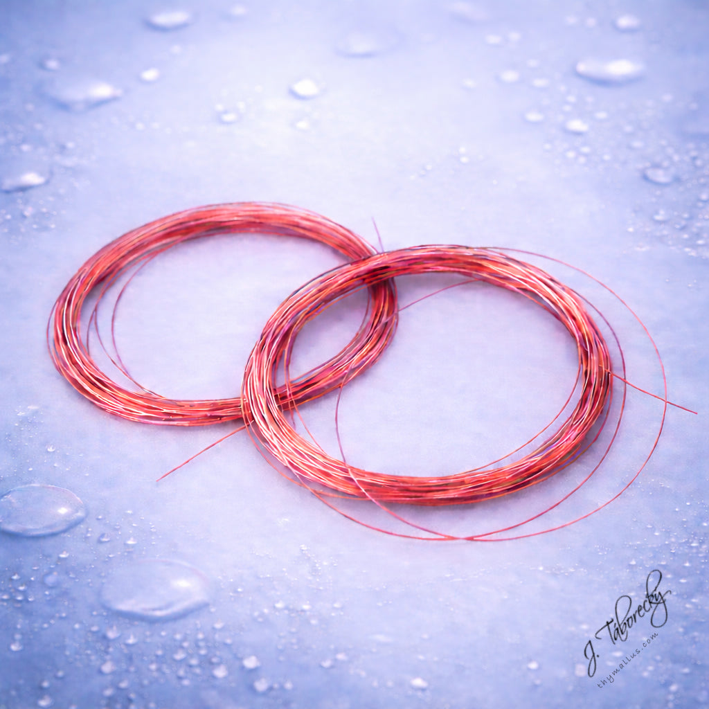 Thymallus Ice Body Quill – Red synthetic quill with transparent pearl ice shine