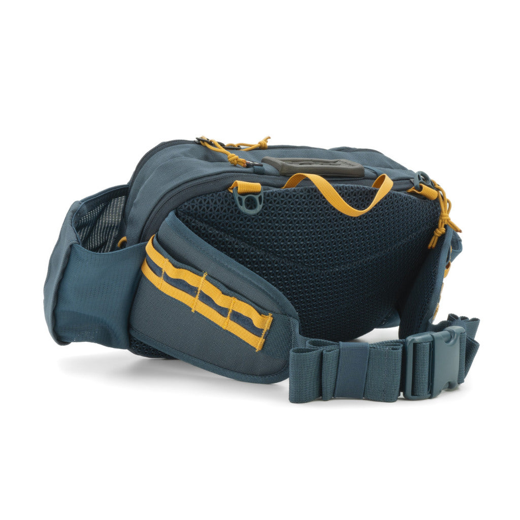 Umpqua NorthFork Waist Pack Cobalt – zadná strana s priedušným mesh panelom