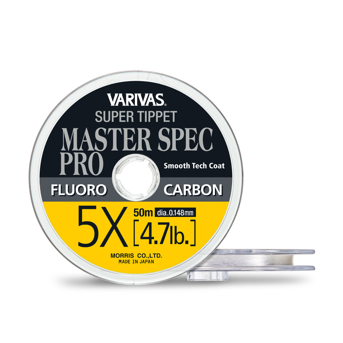 VARIVAS Super Tippet Master Spec PRO Fluorocarbon 50 m spool, 5X example, front view