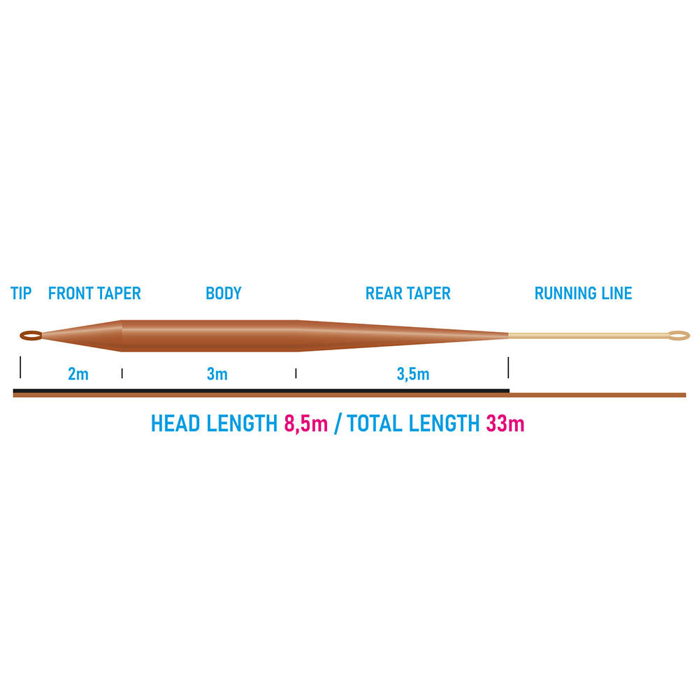 Vision Grand Daddy+ fly line taper profile