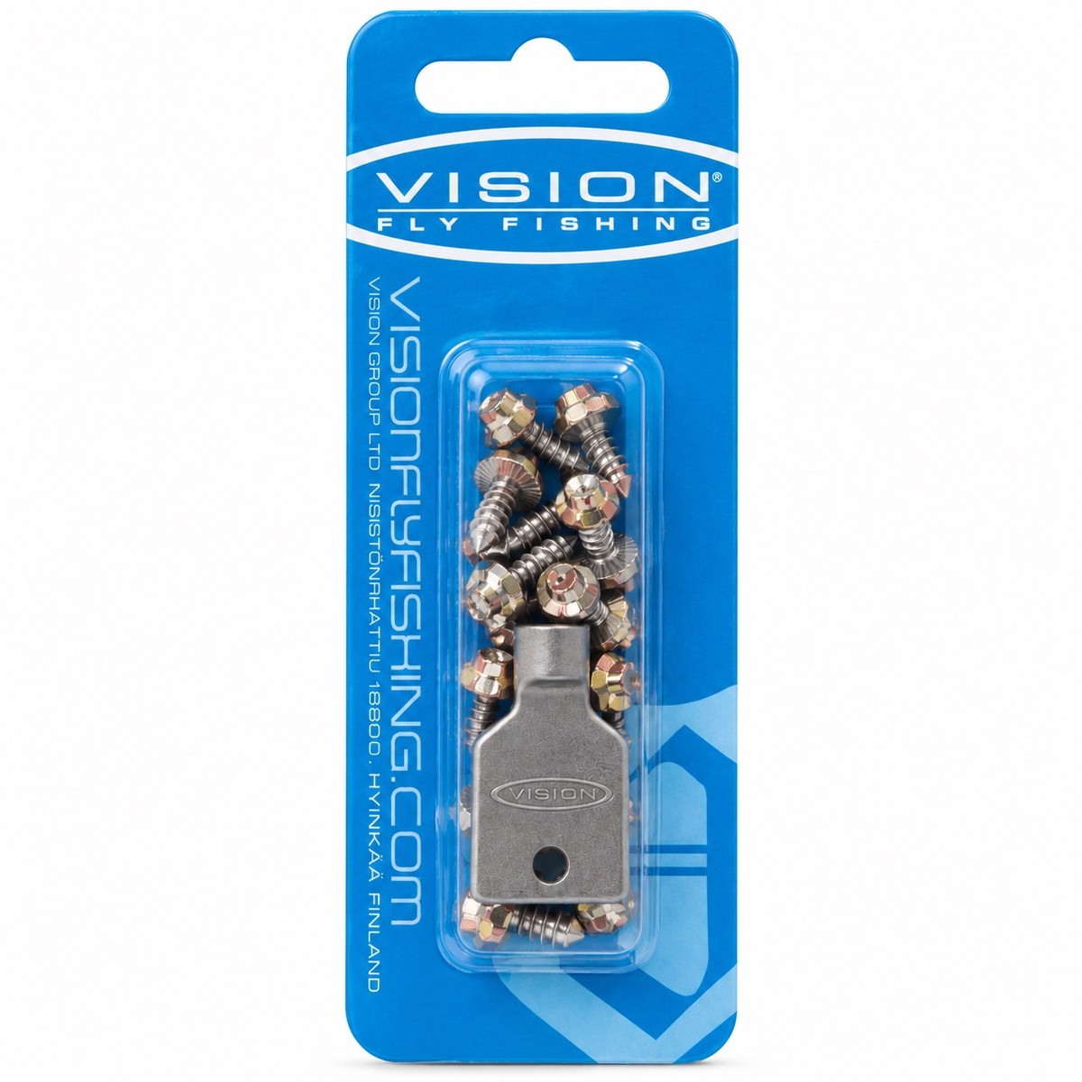 Vision Tungsten Studs 20-piece retail package with installation tool