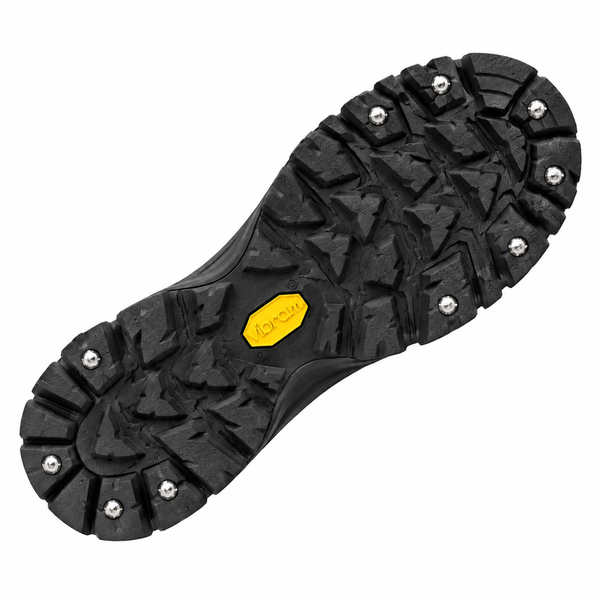 Wading boot sole with tungsten stud placement