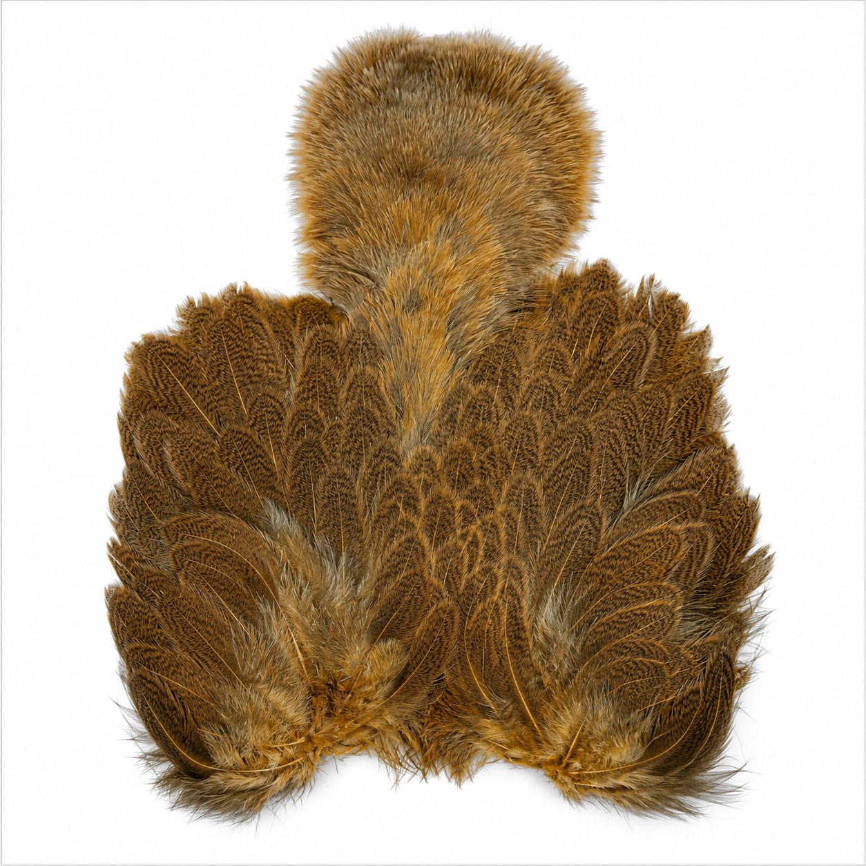 Whiting Farms Brahma Hen Soft Hackle with Chickabou – March Brown